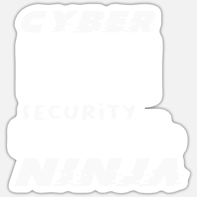 cyber, computer, security, ninja, lustige, sicherh Sticker Größe S (10 x 10 cm)