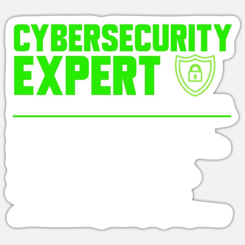 Cybersecurity Hackers IT Security - Sticker size S (10 x 10 cm) - white matte