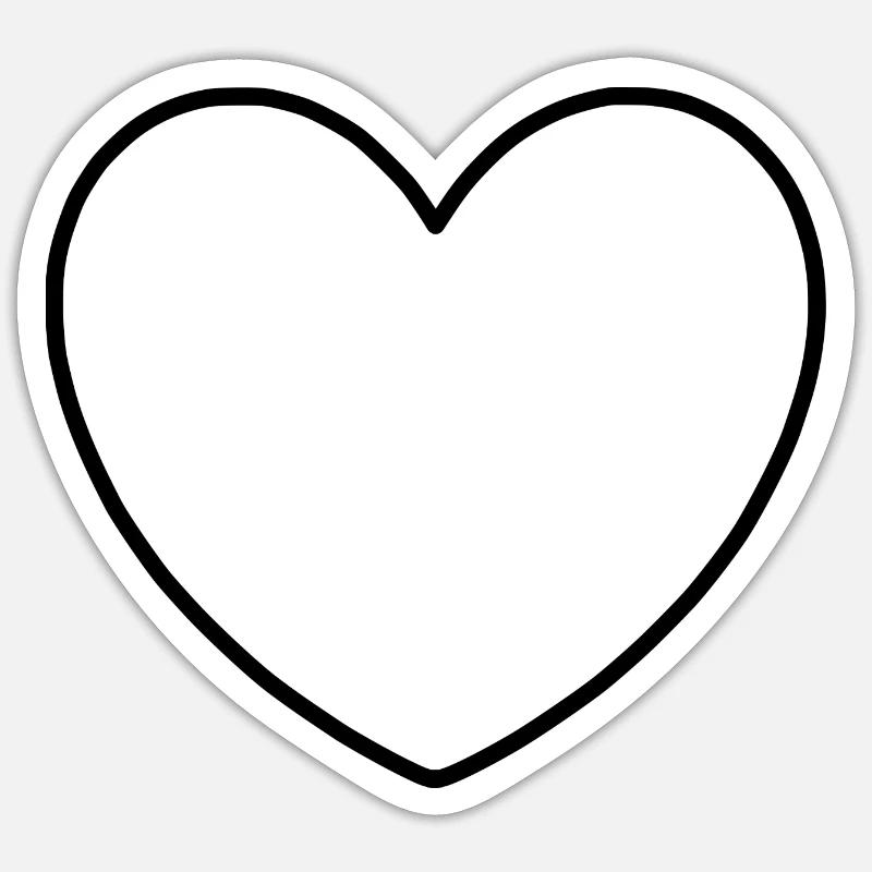 Schwarzes Herz Geschenk Sticker Größe S (10 x 10 cm)