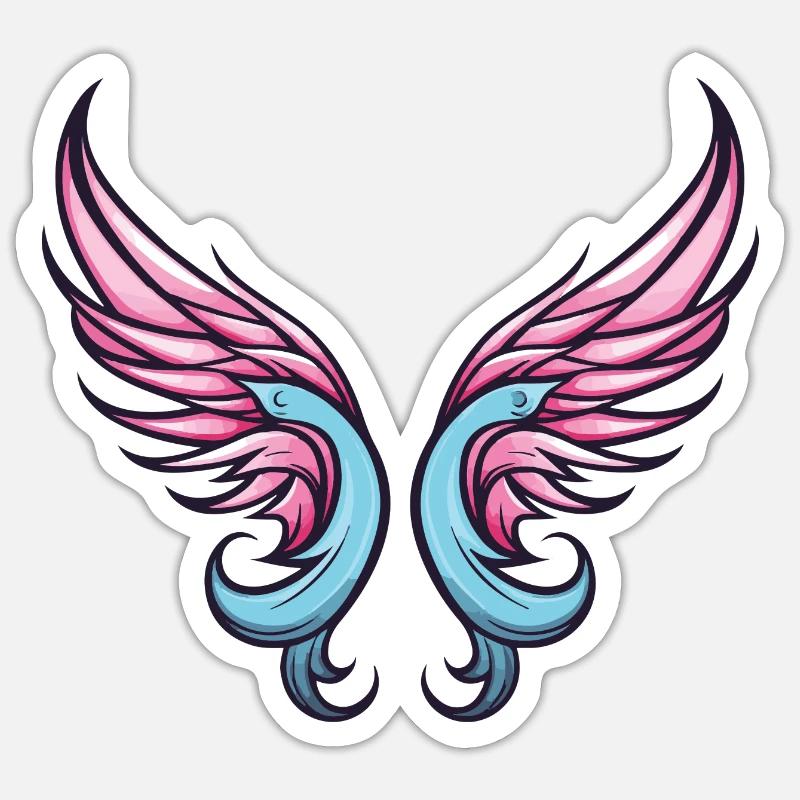 Wing Icon - Sticker size S (10 x 10 cm) - white matte