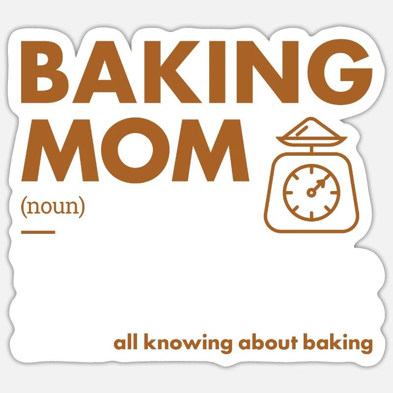 Baker Mom Definition Baking - Sticker size S (10 x 10 cm) - white matte