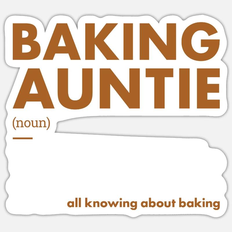 Baker Auntie Definition Baking Sticker Größe S (10 x 10 cm)