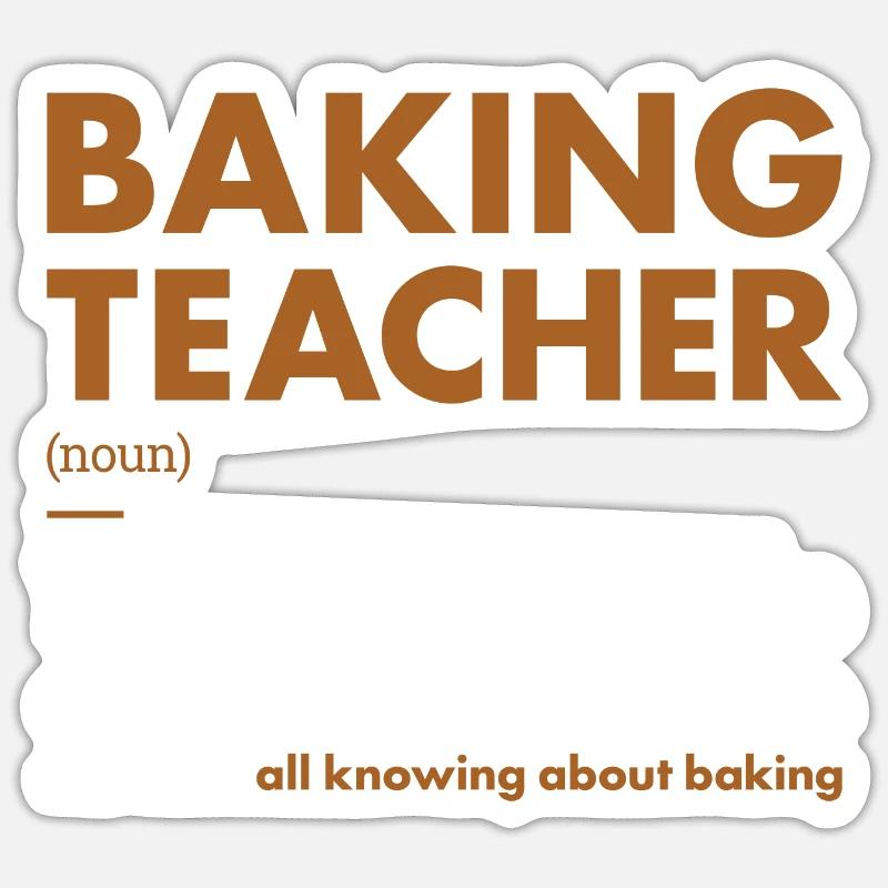Baker Teacher Definition Baking - Sticker Größe S (10 x 10 cm) - Mattweiß