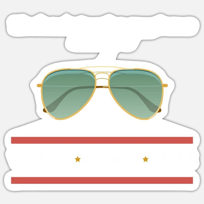 Graphismes Vintage 3 Sticker taille S (10 x 10 cm)