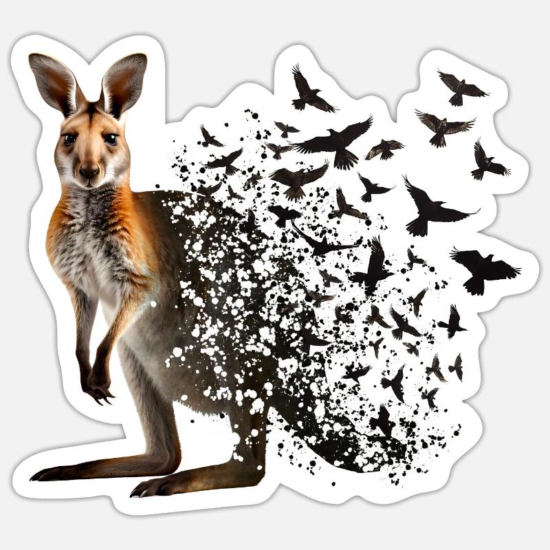 Wallaby Sticker size S (10 x 10 cm)