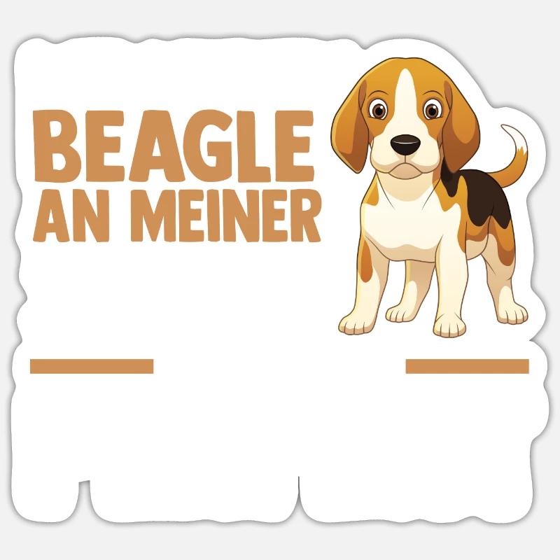 Dog Beagle - Sticker size S (10 x 10 cm) - white matte