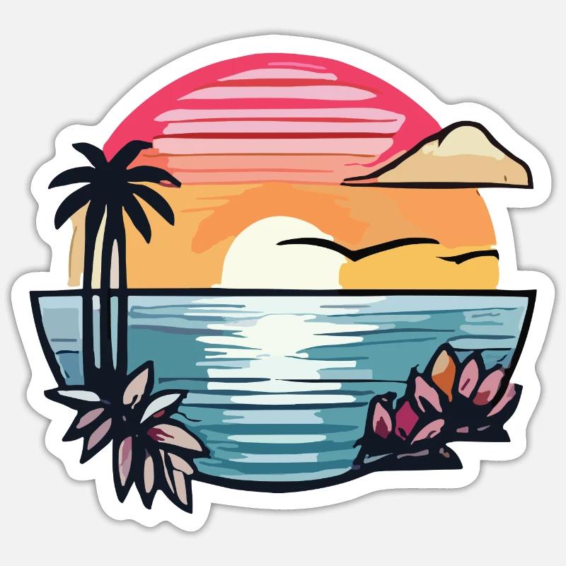 Summer - Sticker size S (10 x 10 cm) - white matte
