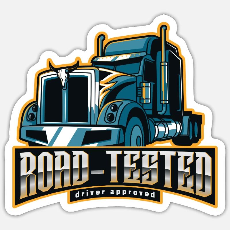 Road Tested - Sticker size S (10 x 10 cm) - white matte