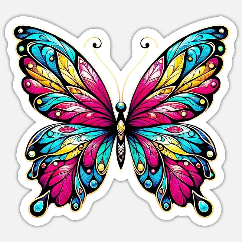 Butterfly Sticker size S (10 x 10 cm)