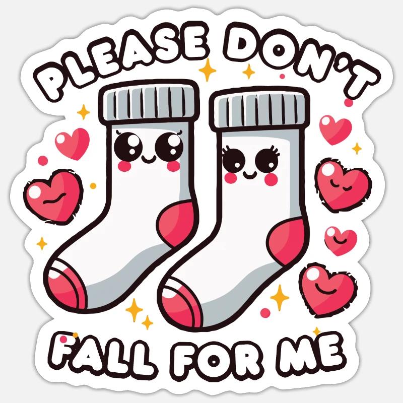 Bitte fallen Sie nicht auf mich herein, Krankenschwester Valentinstag Sticker Größe S (10 x 10 cm)