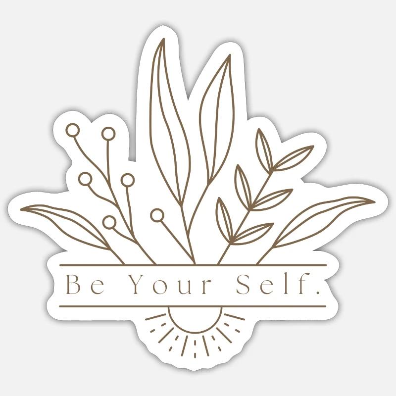 be Yourself - Sticker Größe S (10 x 10 cm) - Mattweiß