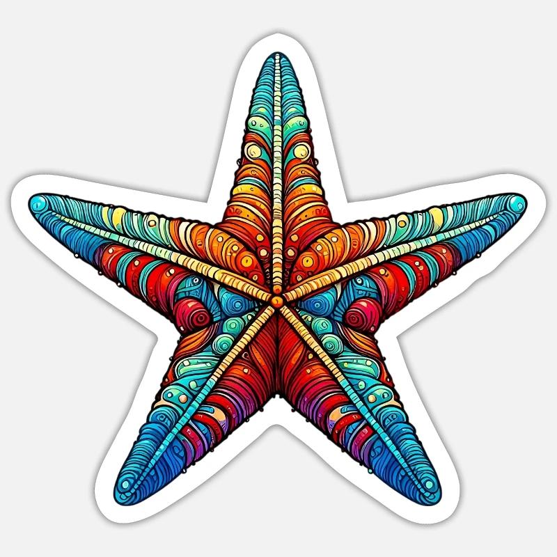 Étoile de mer Sticker taille S (10 x 10 cm)
