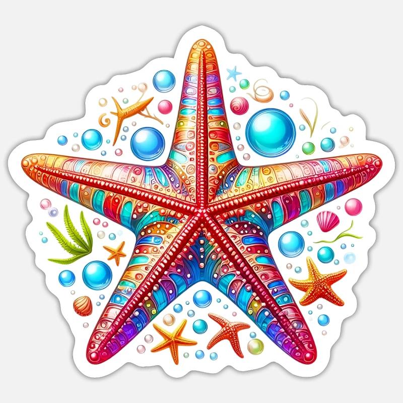 Étoile de mer Sticker taille S (10 x 10 cm)