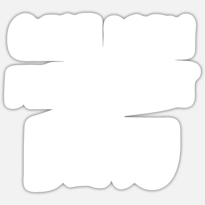 c'est loin mais c'est beau - Sticker taille S (10 x 10 cm) - blanc mat