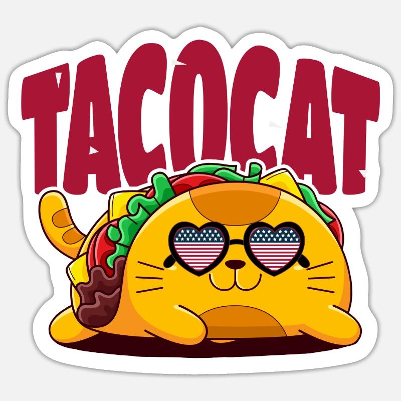 Taco - Sticker size S (10 x 10 cm) - white matte