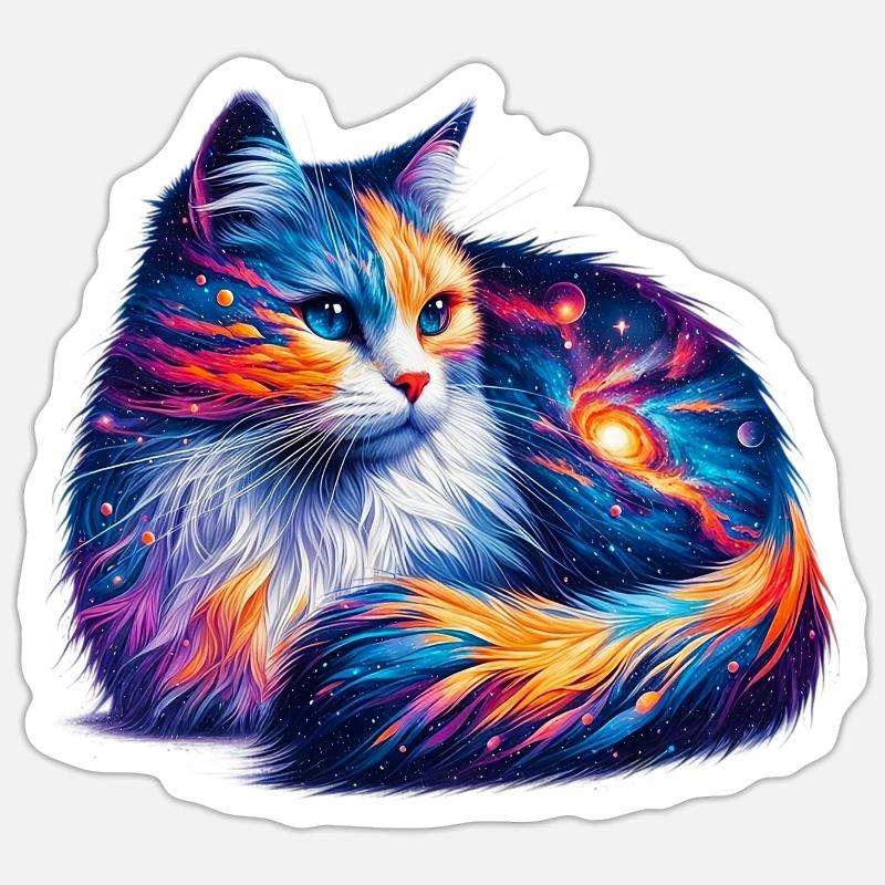 Cat - Sticker size S (10 x 10 cm) - white matte