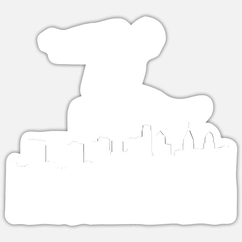 Le parkour - Sticker taille S (10 x 10 cm) - blanc mat