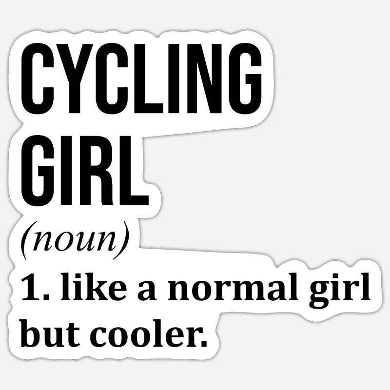 Cycling - Sticker size S (10 x 10 cm) - white matte