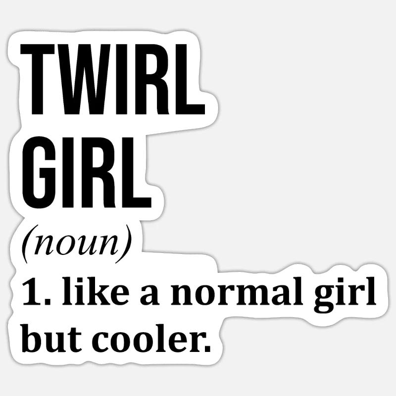 Twirling - Sticker size S (10 x 10 cm) - white matte