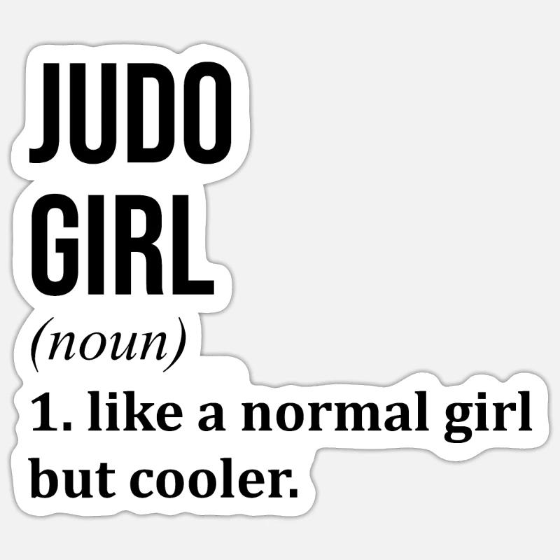 Judo Judo - Sticker taille S (10 x 10 cm) - blanc mat