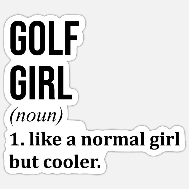 Golf - Sticker Größe S (10 x 10 cm) - Mattweiß