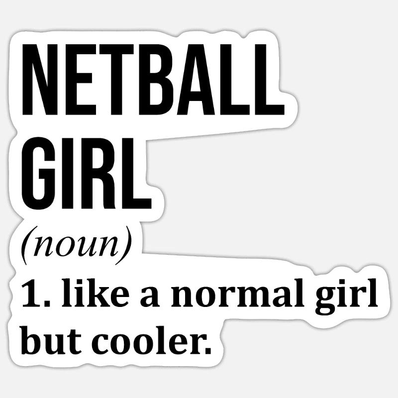 Netball - Sticker taille S (10 x 10 cm) - blanc mat
