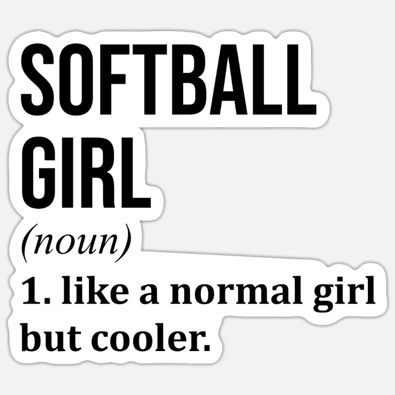 Softball - Sticker size S (10 x 10 cm) - white matte