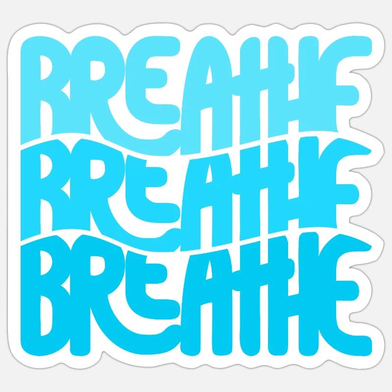 Respira - Sticker size S (10 x 10 cm) - white matte