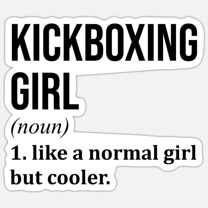 Kickboxing - Sticker size S (10 x 10 cm) - white matte