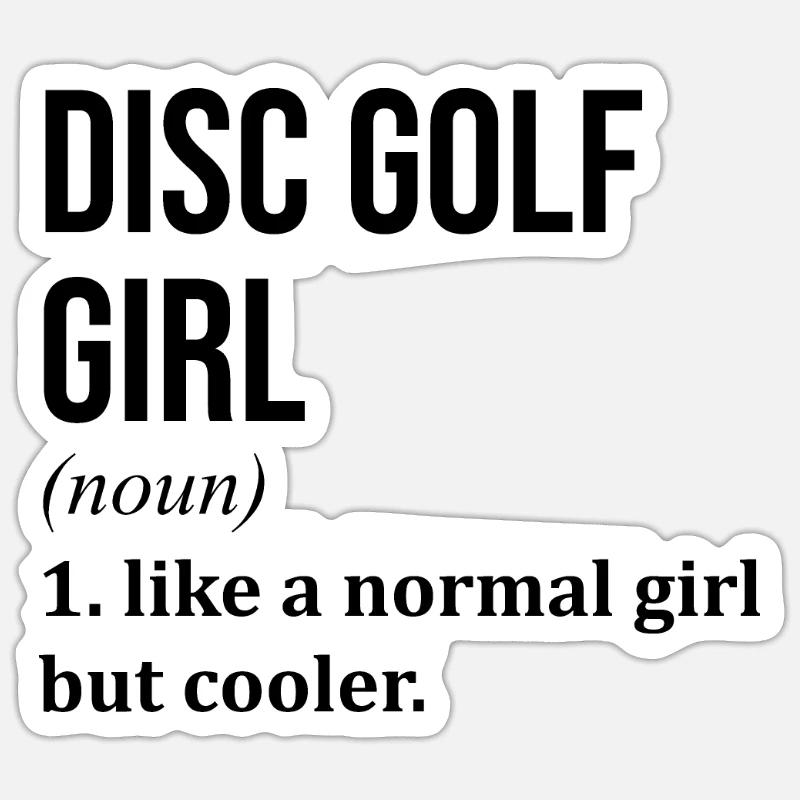 Disc Golf - Sticker taille S (10 x 10 cm) - blanc mat