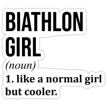 Biathlon Biathlon Biathlon - Sticker size S (10 x 10 cm) - white matte - Front