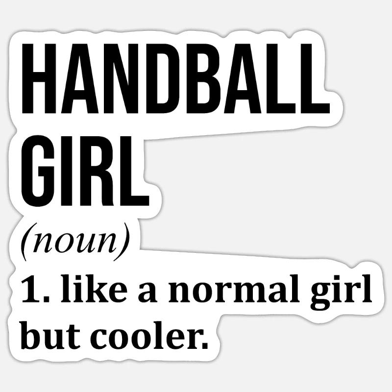 Handball - Sticker size S (10 x 10 cm) - white matte