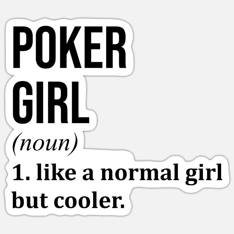 Poker - Sticker Größe S (10 x 10 cm) - Mattweiß