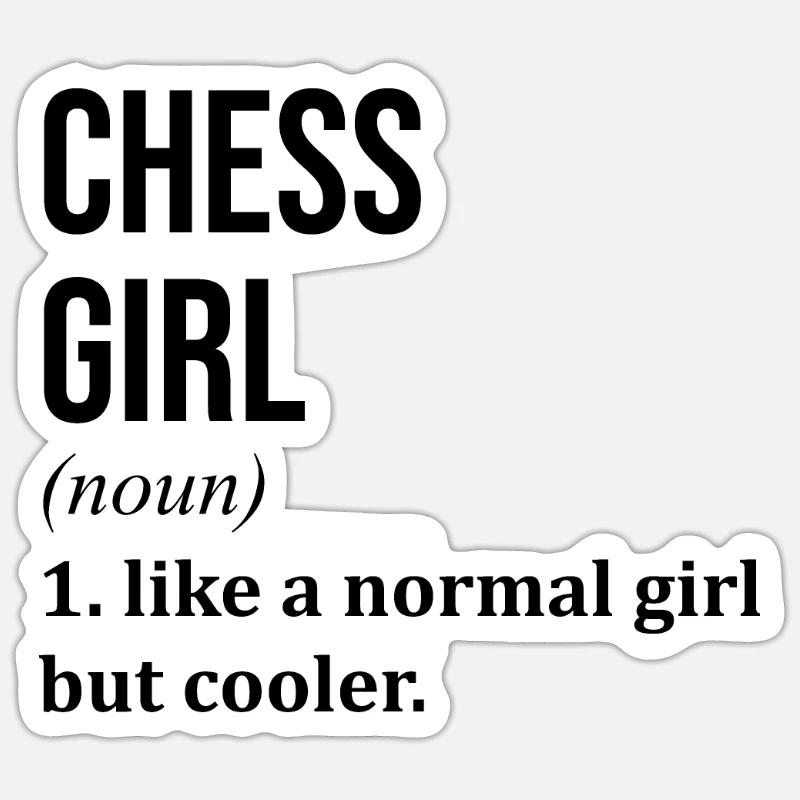 Chess - Sticker size S (10 x 10 cm) - white matte