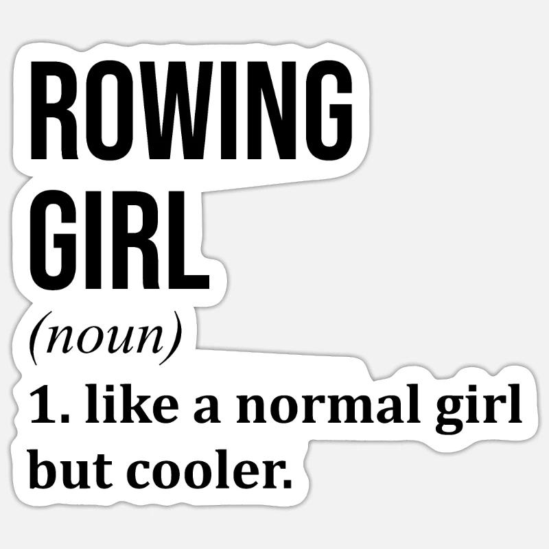 Rowing - Sticker size S (10 x 10 cm) - white matte