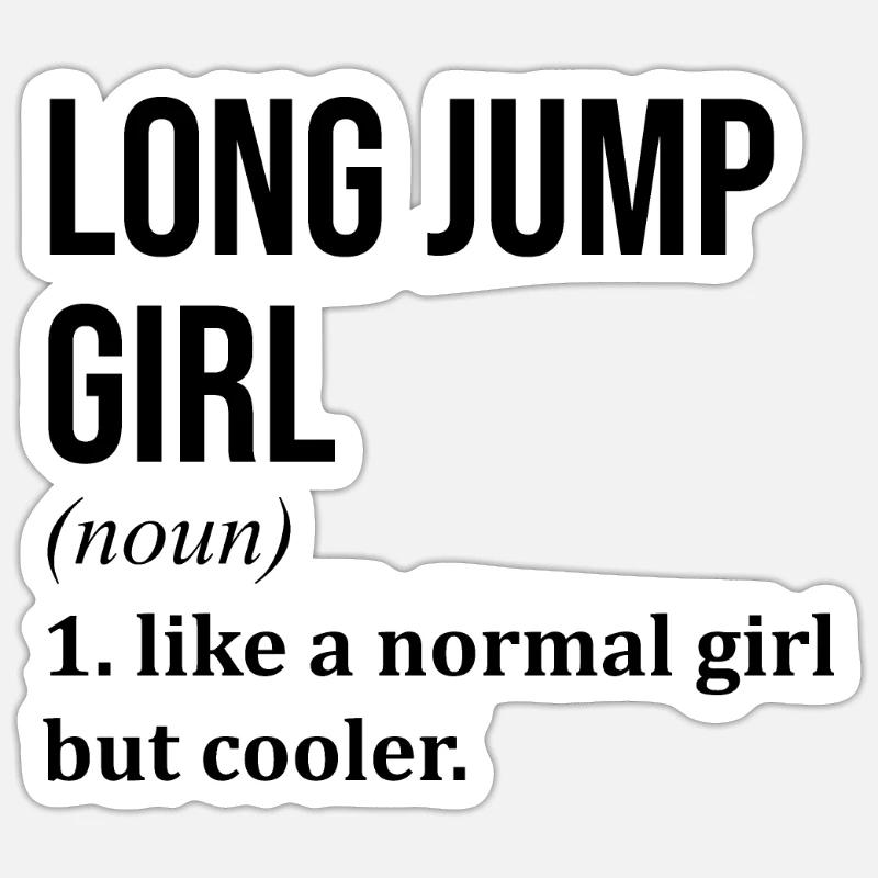 Long Jump Sticker size S (10 x 10 cm)