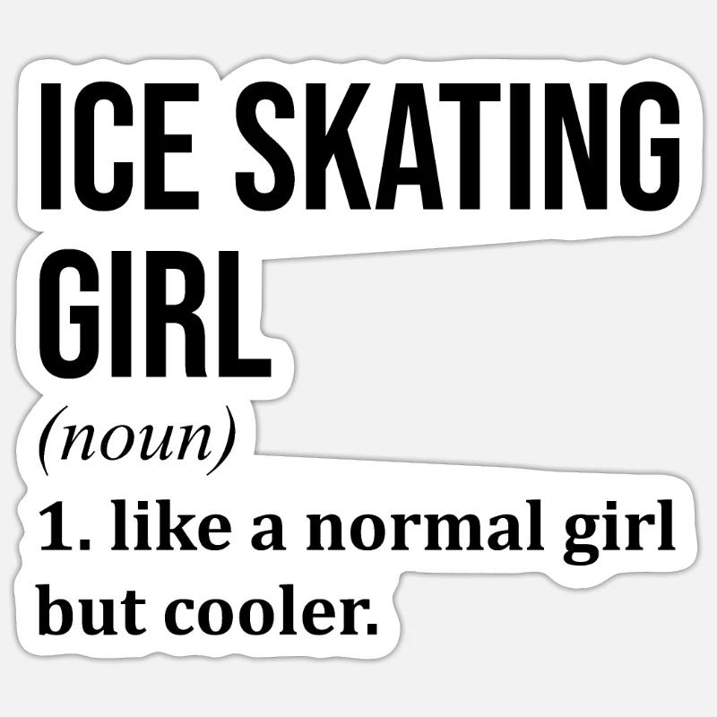 Ice Skate - Sticker size S (10 x 10 cm) - white matte