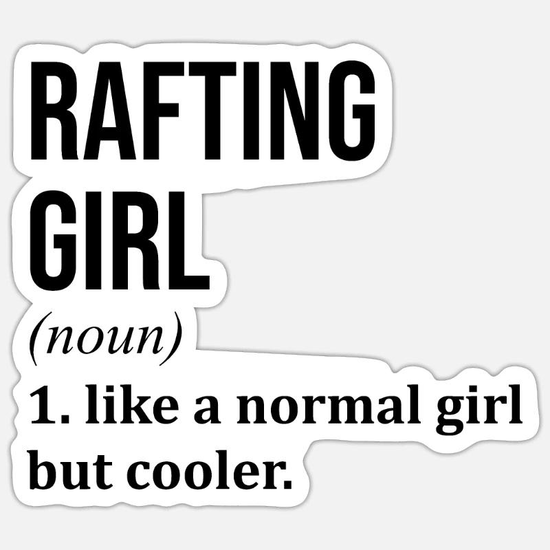 Rafting - Sticker Größe S (10 x 10 cm) - Mattweiß