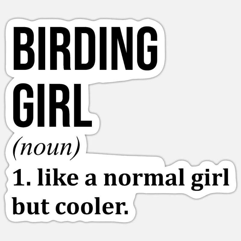 Birder - Sticker size S (10 x 10 cm) - white matte