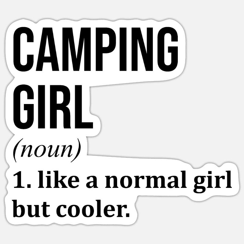 Camping - Sticker Größe S (10 x 10 cm) - Mattweiß