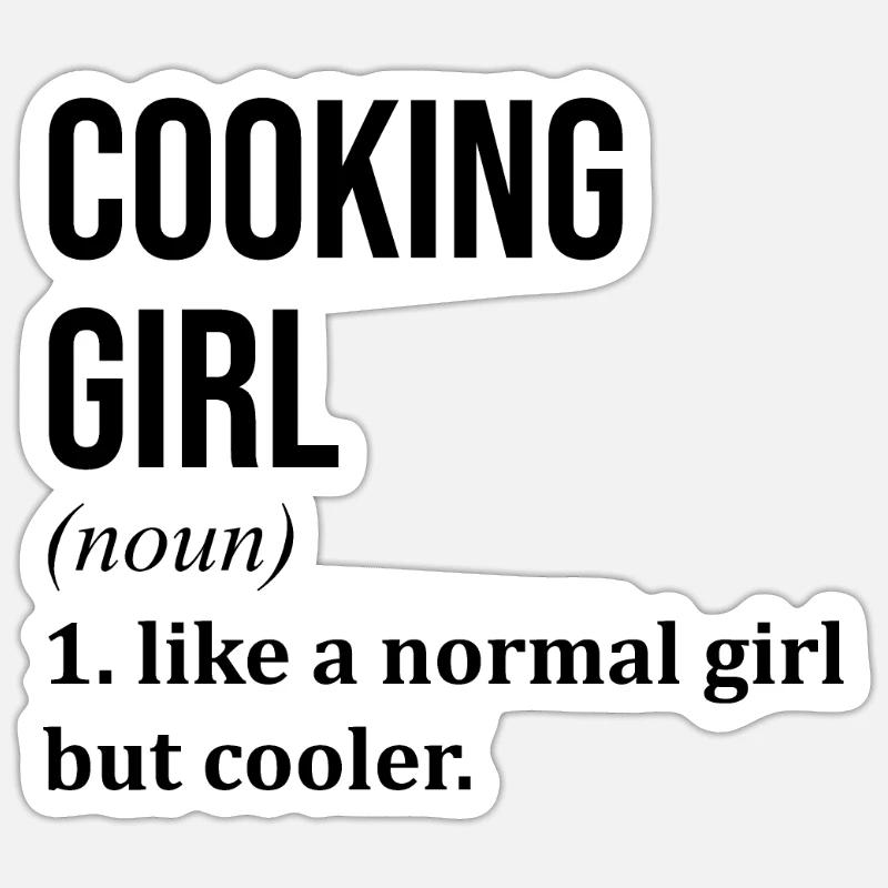 Cooking - Sticker size S (10 x 10 cm) - white matte