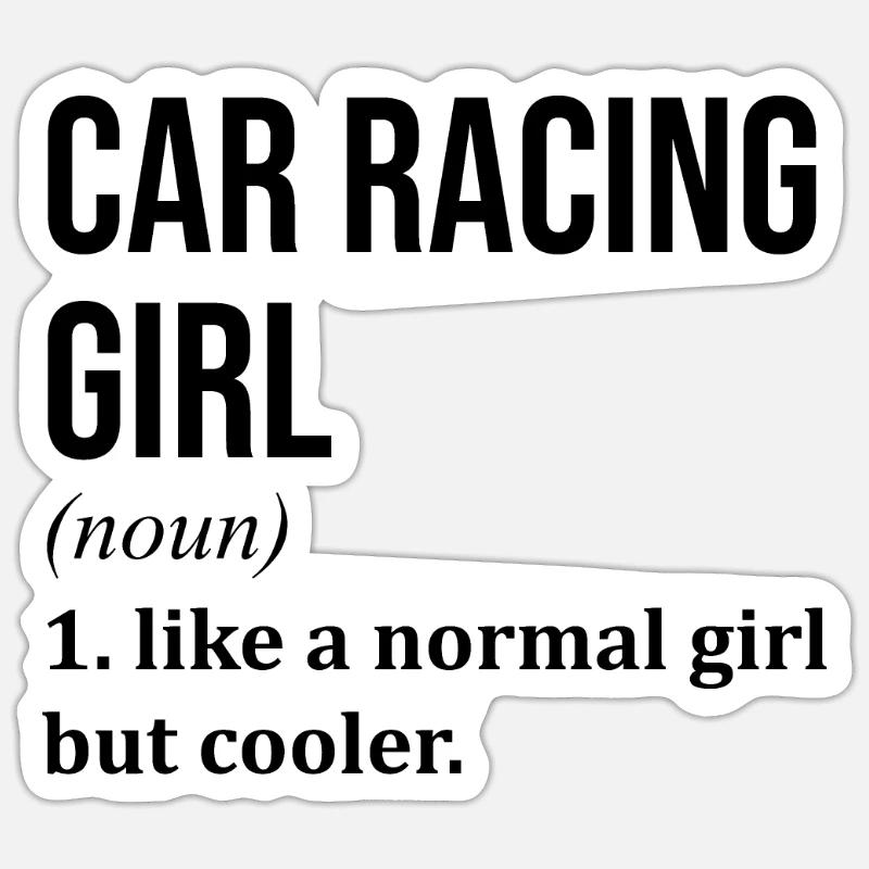 Course de voitures Sticker taille S (10 x 10 cm)