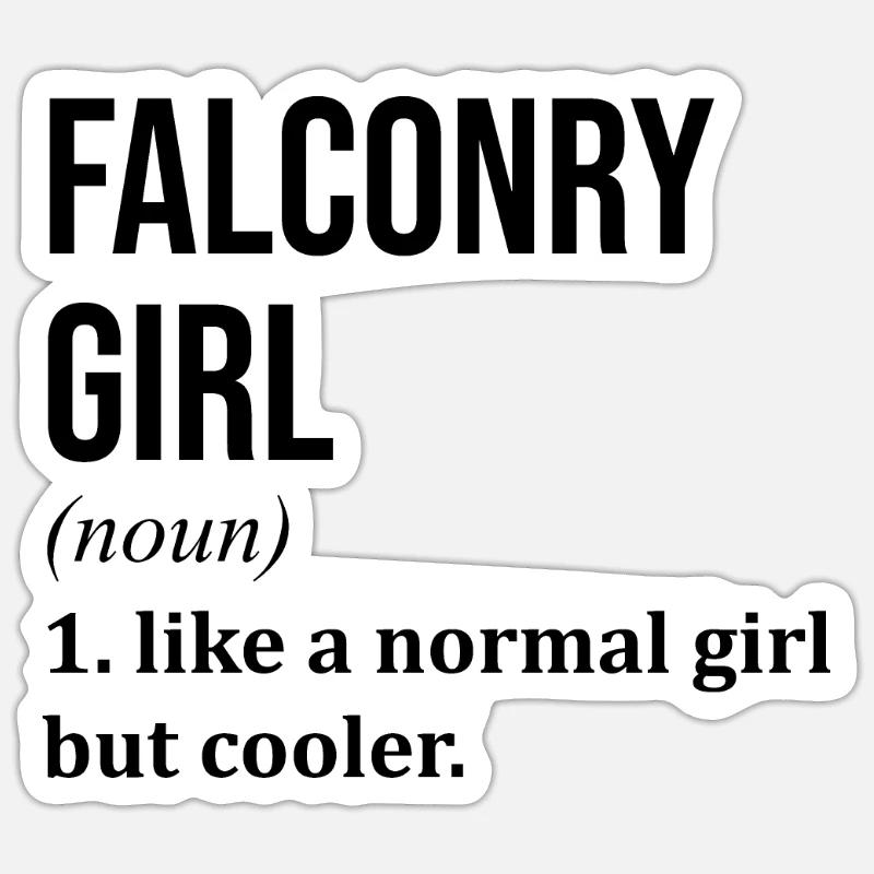 Falconry - Sticker size S (10 x 10 cm) - white matte