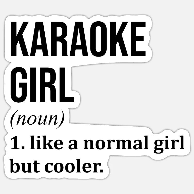 Karaoke - Sticker size S (10 x 10 cm) - white matte