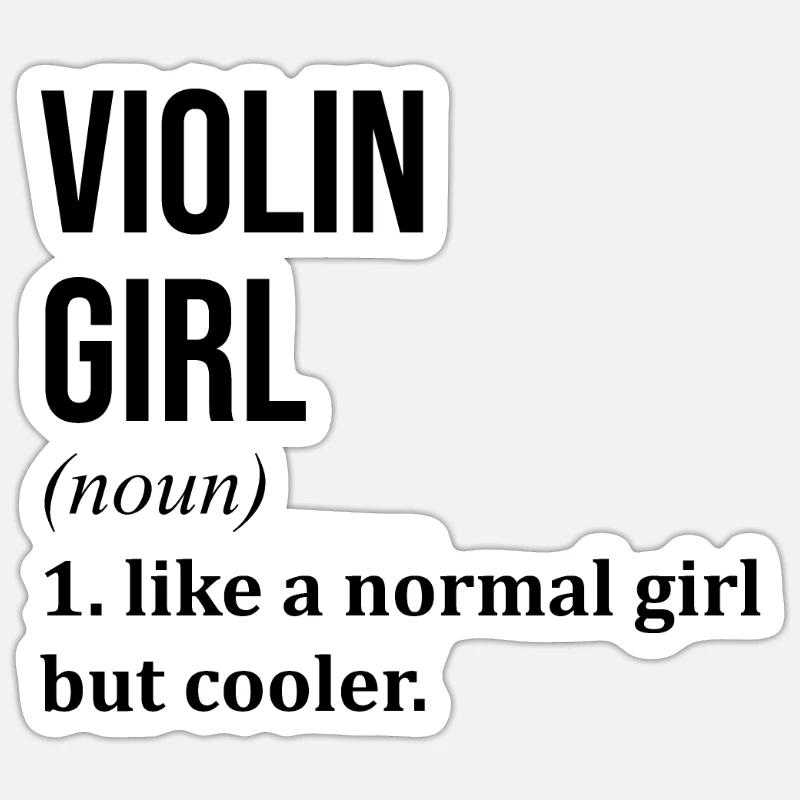 Violin - Sticker size S (10 x 10 cm) - white matte