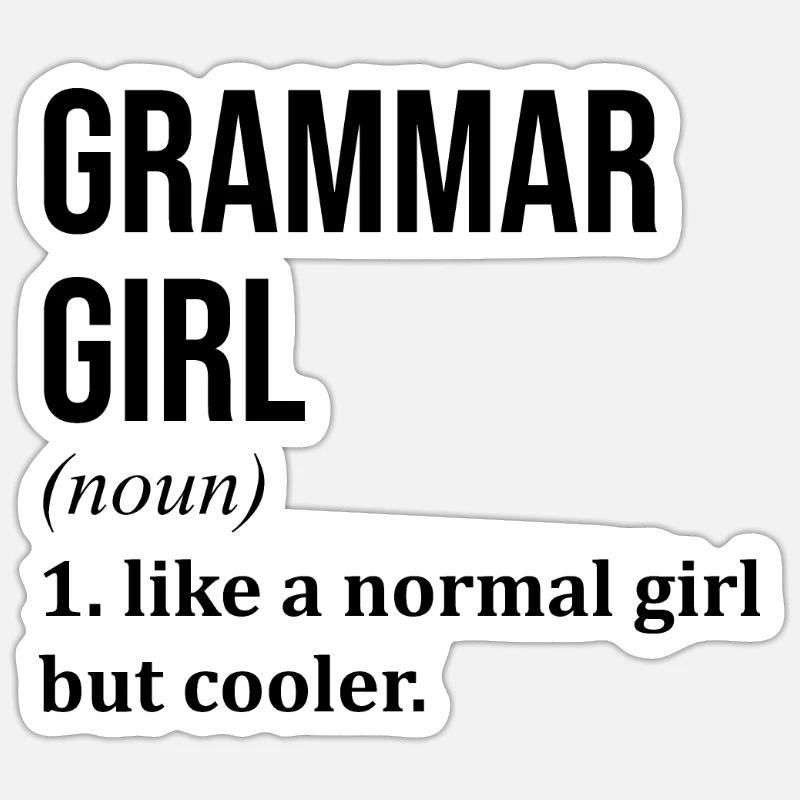Grammatik - Sticker Größe S (10 x 10 cm) - Mattweiß