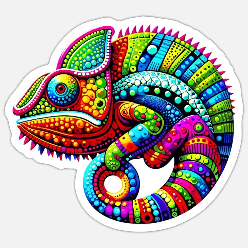 Caméléon Sticker taille S (10 x 10 cm)