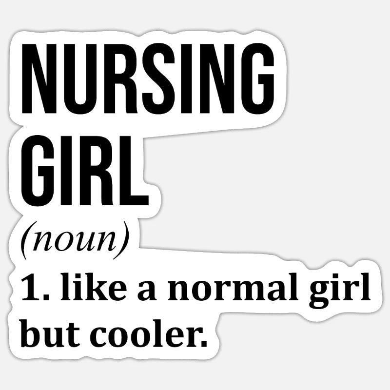 Krankenschwester - Sticker Größe S (10 x 10 cm) - Mattweiß