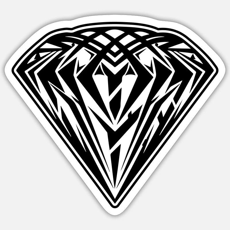Diamant Symbol Icon - Sticker Größe S (10 x 10 cm) - Mattweiß