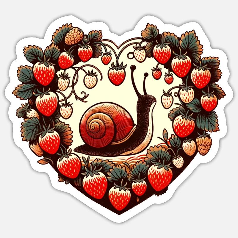 Snail - Sticker size S (10 x 10 cm) - white matte